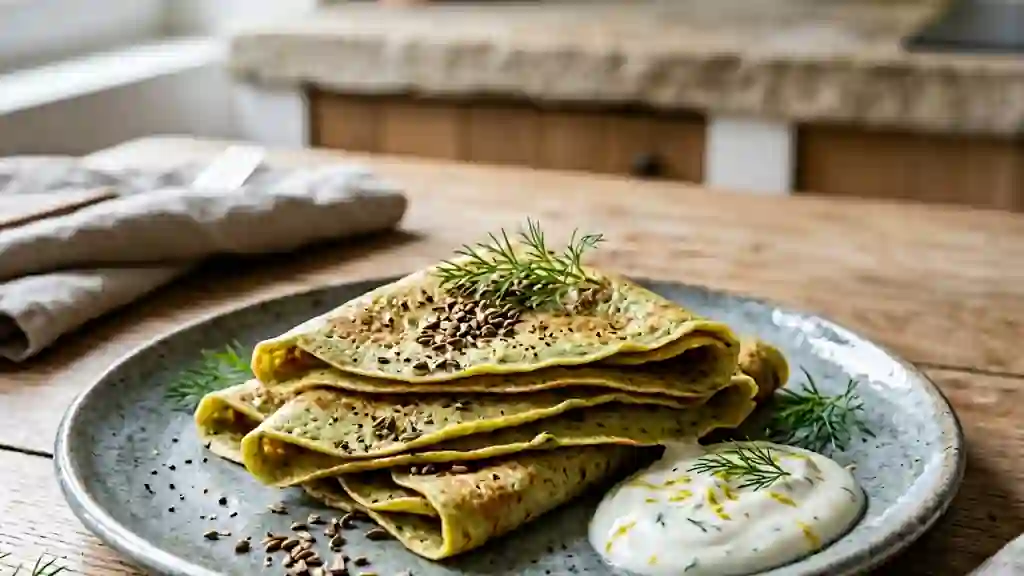 Crêpes fondantes à l'avocat et anis torréfié - Photo de présentation