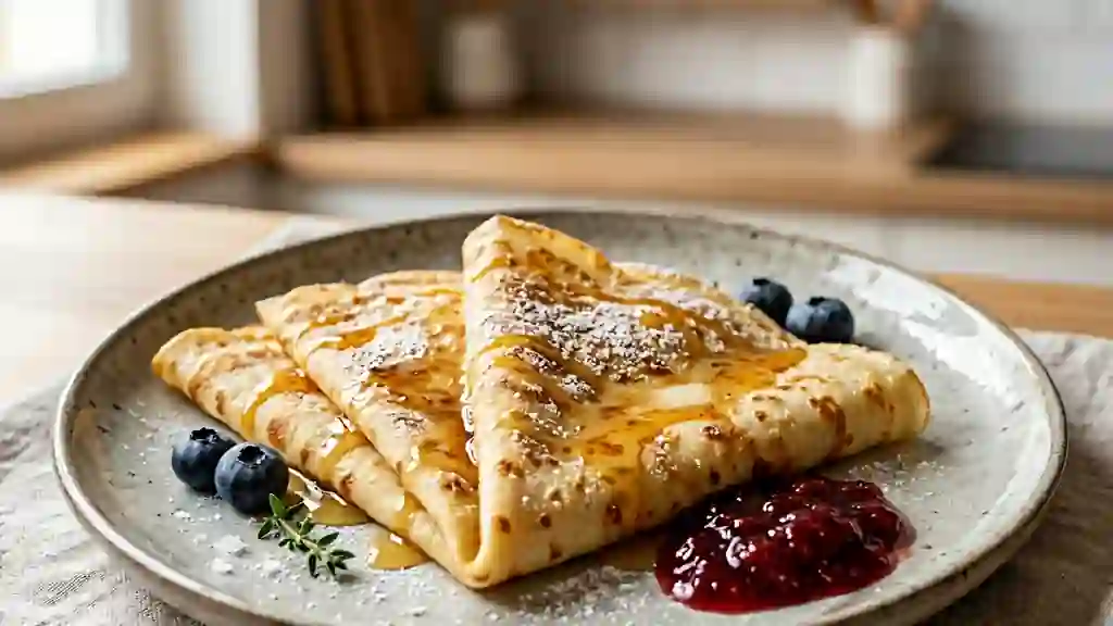 Crêpes fondantes au parfum de vanille - Photo de présentation