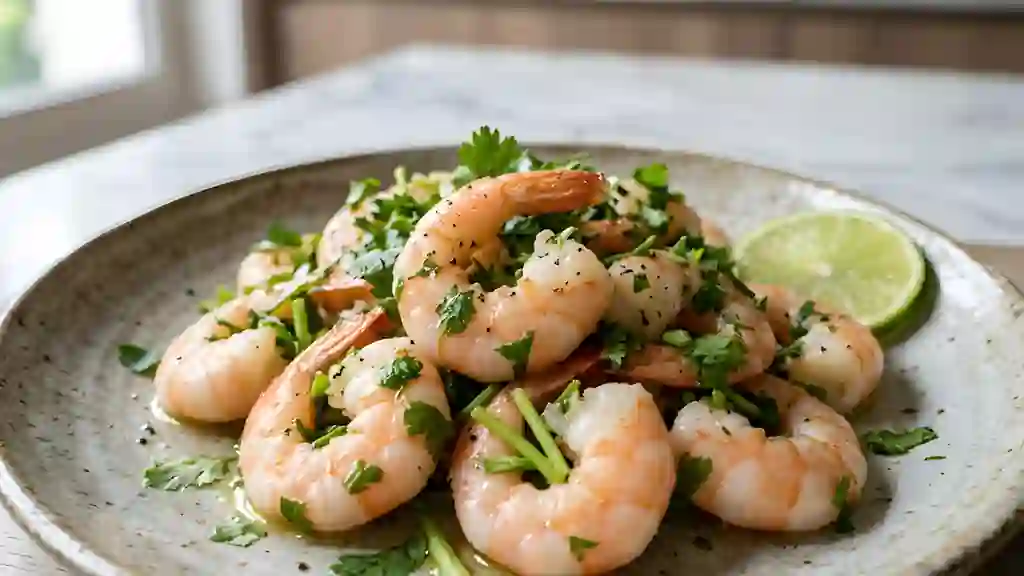 Crevettes Acidulées à la Coriandre Fraîche - Photo de présentation