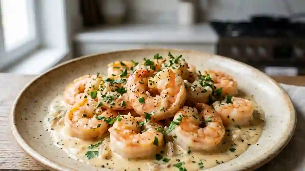 Crevettes à la Crème de Chèvre Fondante - Photo de présentation