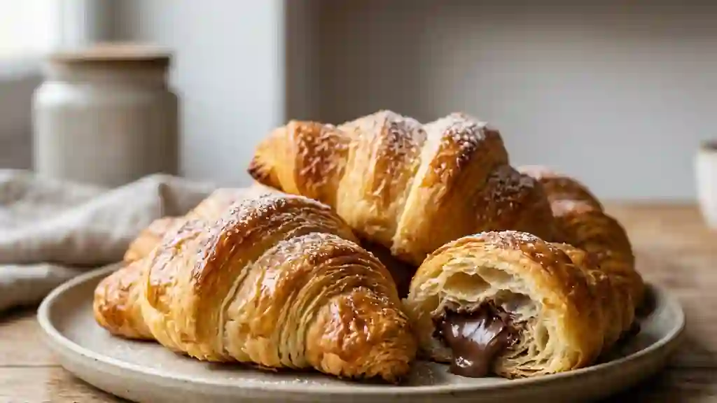 Croissants feuilletés au Nutella fondant - Photo de présentation