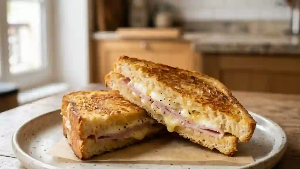 Croque chèvre-miel fondant et croustillant - Photo de présentation