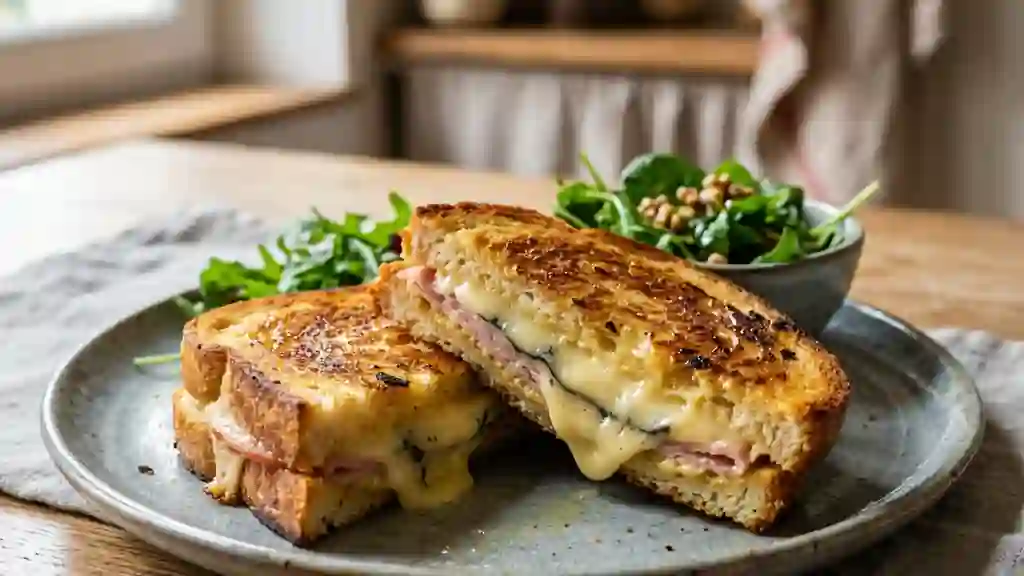 Croque au Morbier fondant et croustillant - Photo de présentation