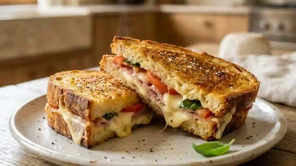Croque au Parme et Mozzarella Fondante - Photo de présentation