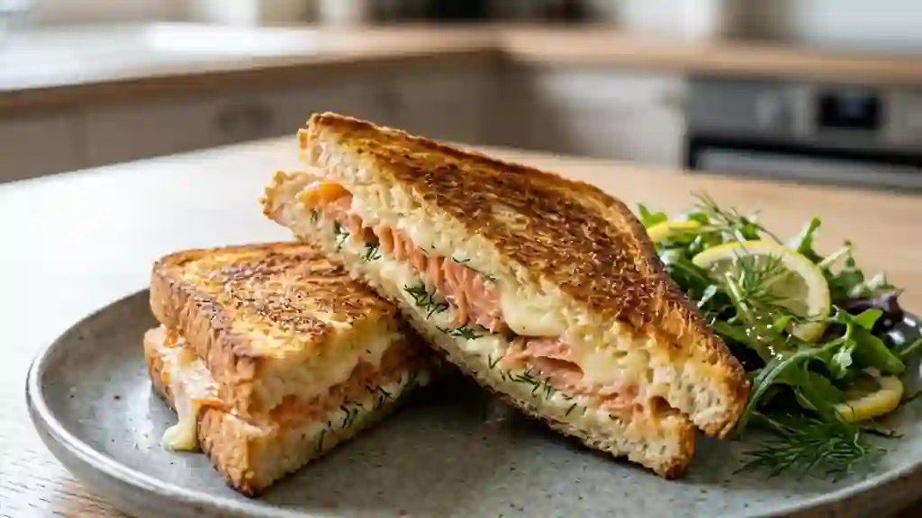 Croque Fondant Saumon et Fromage Frais - Photo de présentation