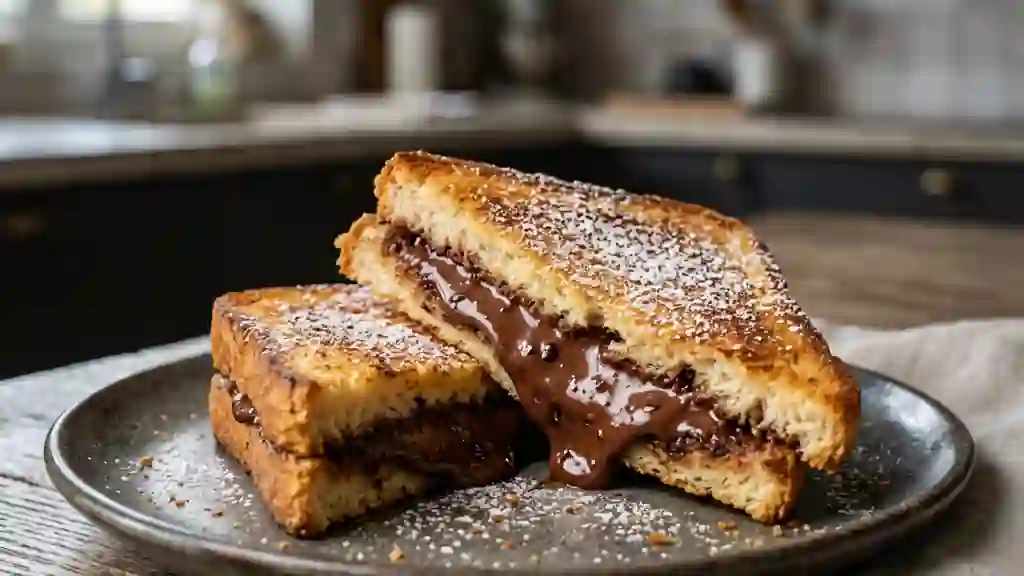 Croque-chocolat croustillant et fondant - Photo de présentation