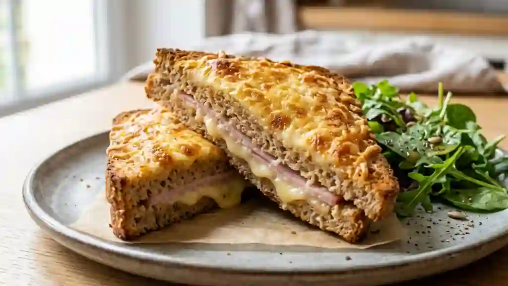 Croque-monsieur fondant au jambon et béchamel - Photo de présentation