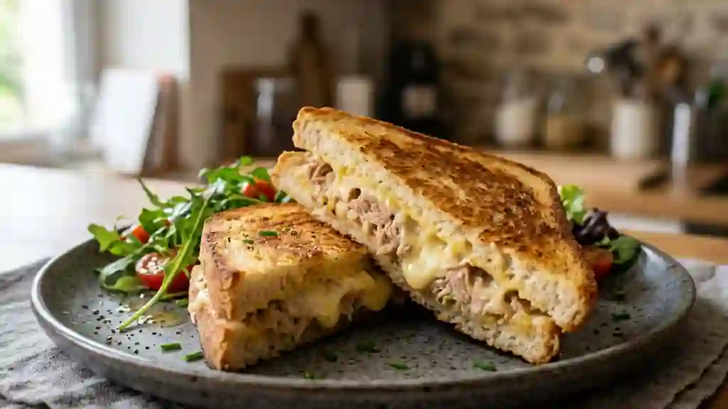 Croque-monsieur fondant au thon - Photo de présentation
