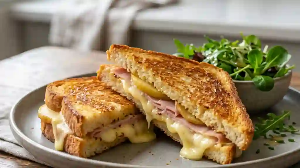 Croque Normand : Camembert Coulant et Pommes - Photo de présentation