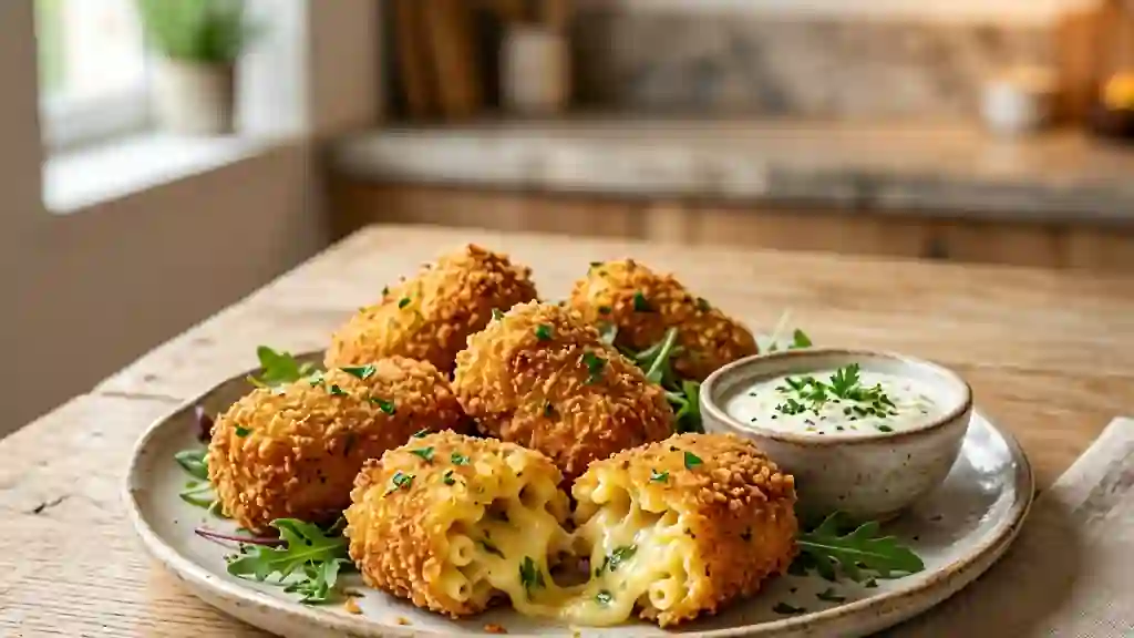 Croquettes de pâtes au cœur fondant - Photo de présentation