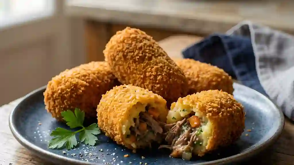 Croquettes de pot-au-feu croustillantes - Photo de présentation