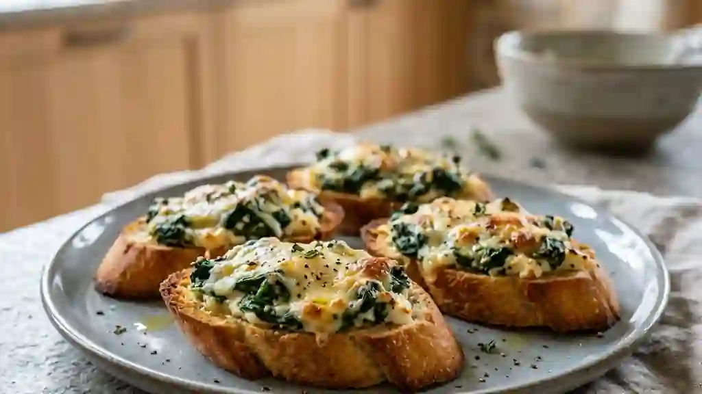 Crostinis Florentins Crème de Ricotta et Épinards - Photo de présentation