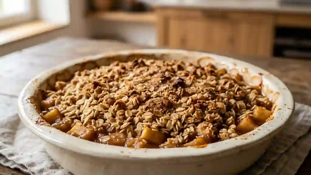 Croustade fondante aux pommes et gruau - Photo de présentation