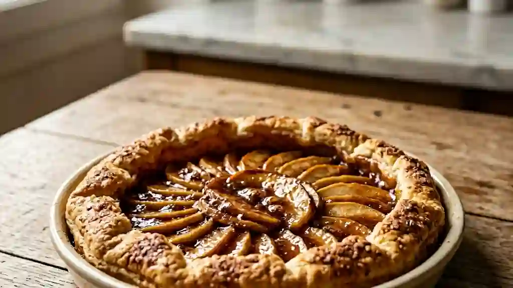 Croustade dorée aux pommes et sirop d'érable - Photo de présentation