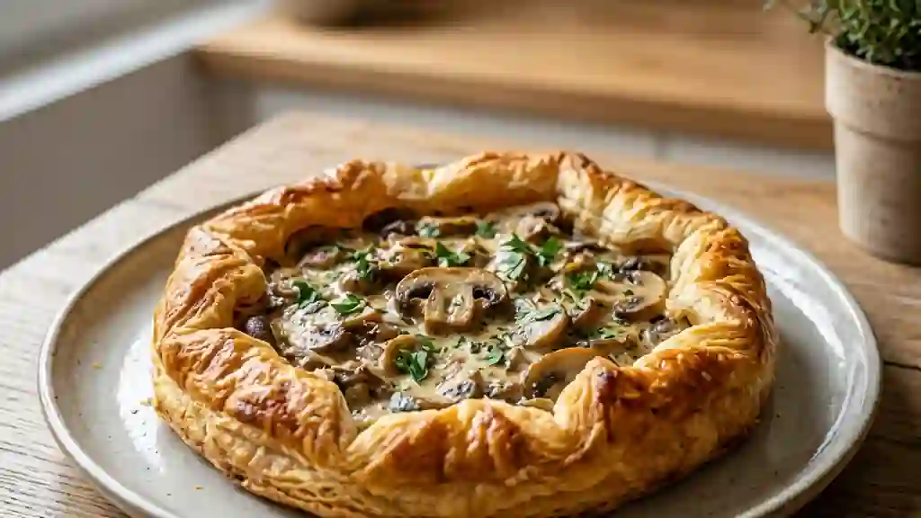 Croustade feuilletée aux champignons crémés - Photo de présentation