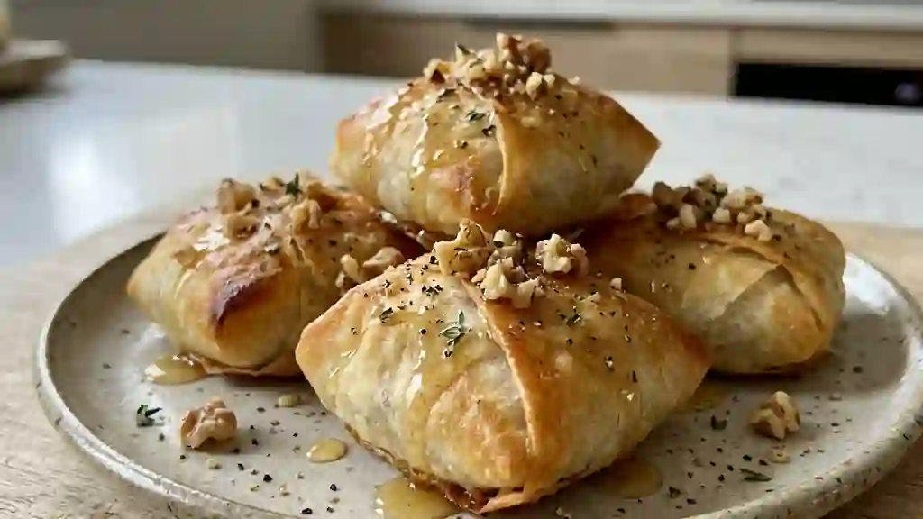 Croustillants chèvre-miel et éclats de noix - Photo de présentation