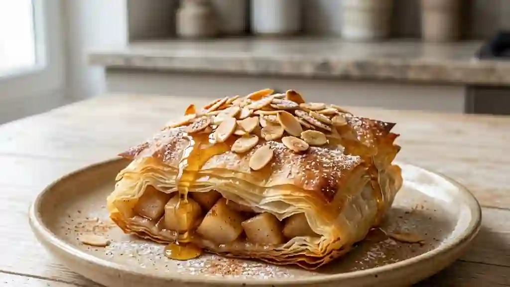 Croustillant Poire-Cannelle et Amandes - Photo de présentation