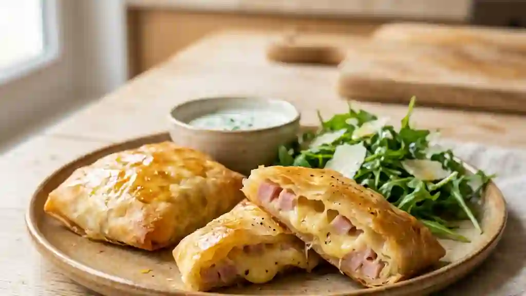 Croustillants jambon-fromage dorés et fondants - Photo de présentation