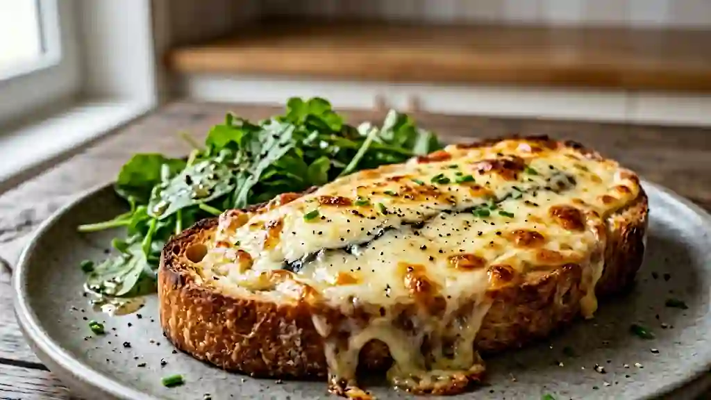Morbier Fondu et Pain de Campagne Grillé - Photo de présentation
