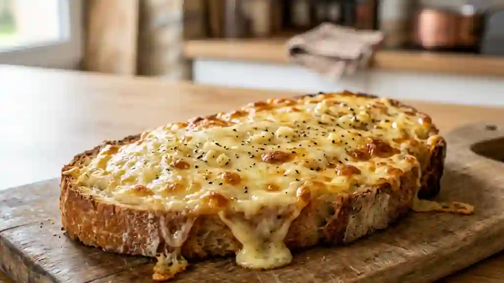 Croûte comtoise fondante au Comté et vin blanc - Photo de présentation