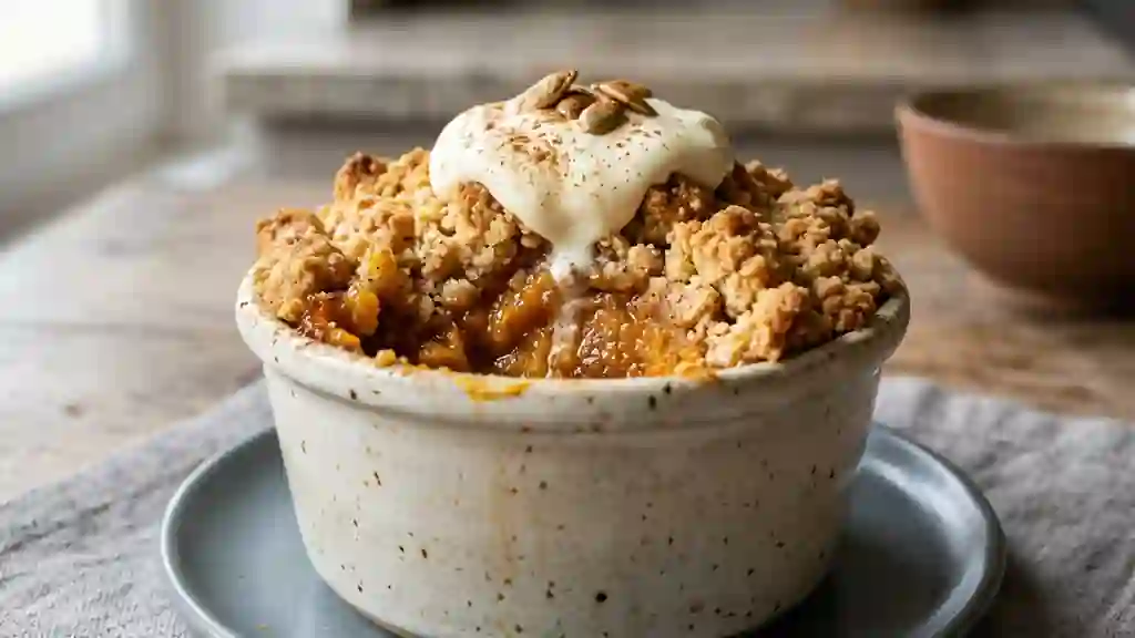 Crumble au potiron croustillant à la cannelle - Photo de présentation