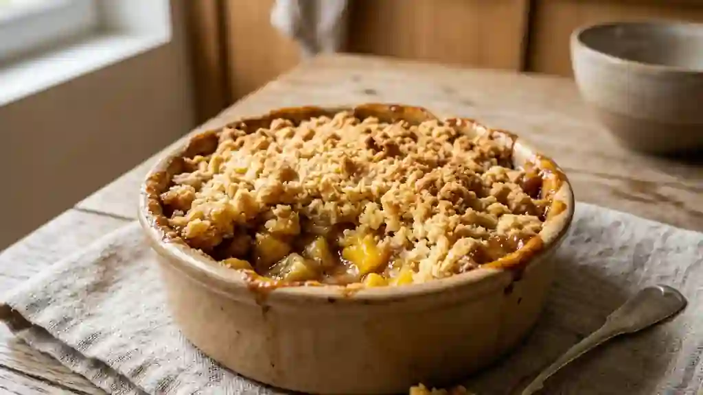 Crumble tropical mangue, banane et ananas - Photo de présentation