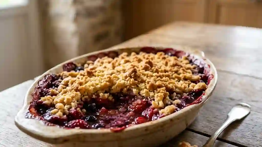 Crumble Fondant et Sablé aux Fruits Rouges - Photo de présentation