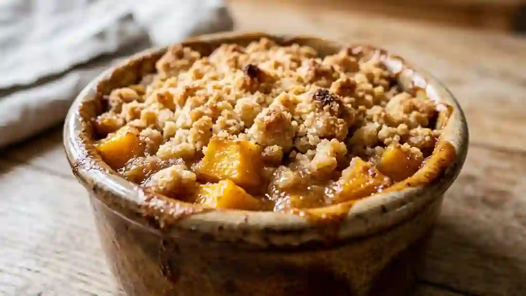 Crumble mangue cannelle ultra-croustillant - Photo de présentation