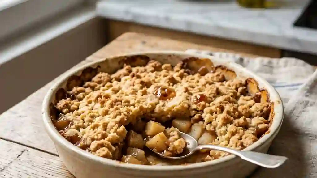 Crumble de poires fondant à la cannelle - Photo de présentation