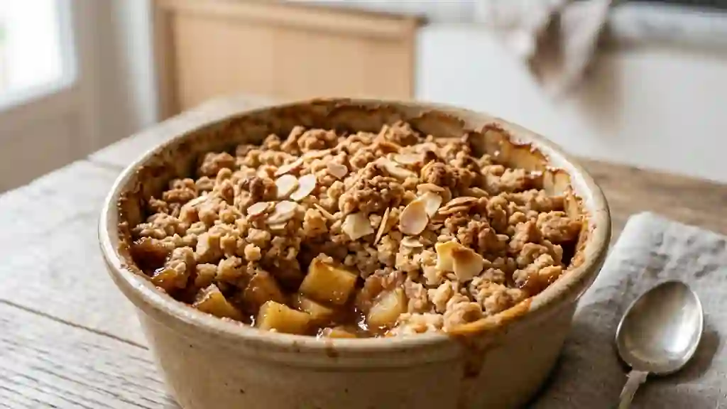 Crumble pommes amandes au sablé croquant - Photo de présentation