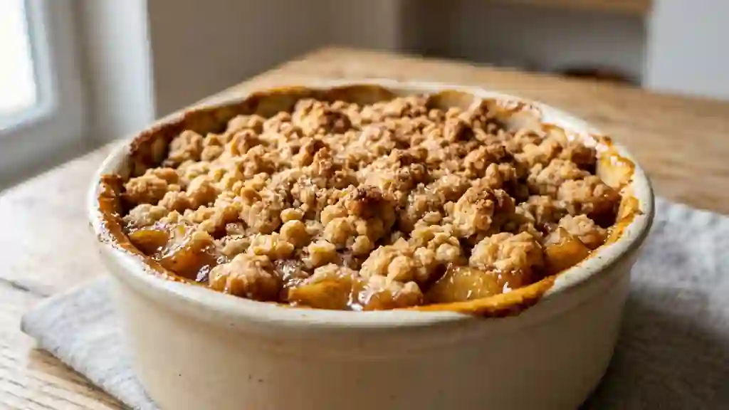 Crumble aux pommes fondant et sablé craquant - Photo de présentation