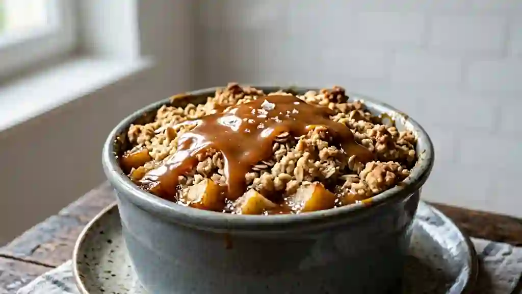 Crumble Pommes-Caramel Fondant et Croustillant - Photo de présentation