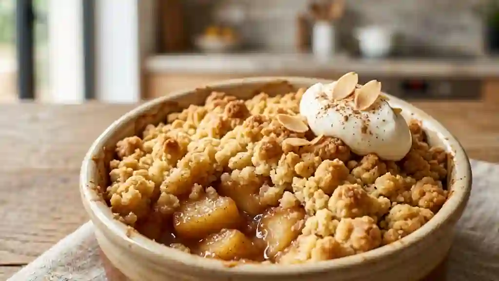 Crumble aux pommes sablé et cannelle - Photo de présentation