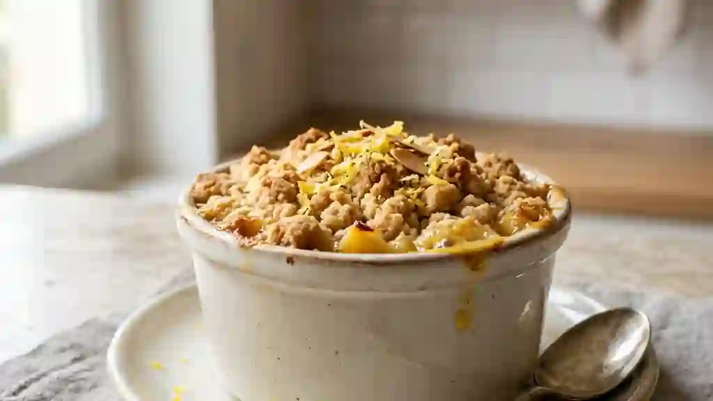 Crumble citronné au sablé d'amande - Photo de présentation