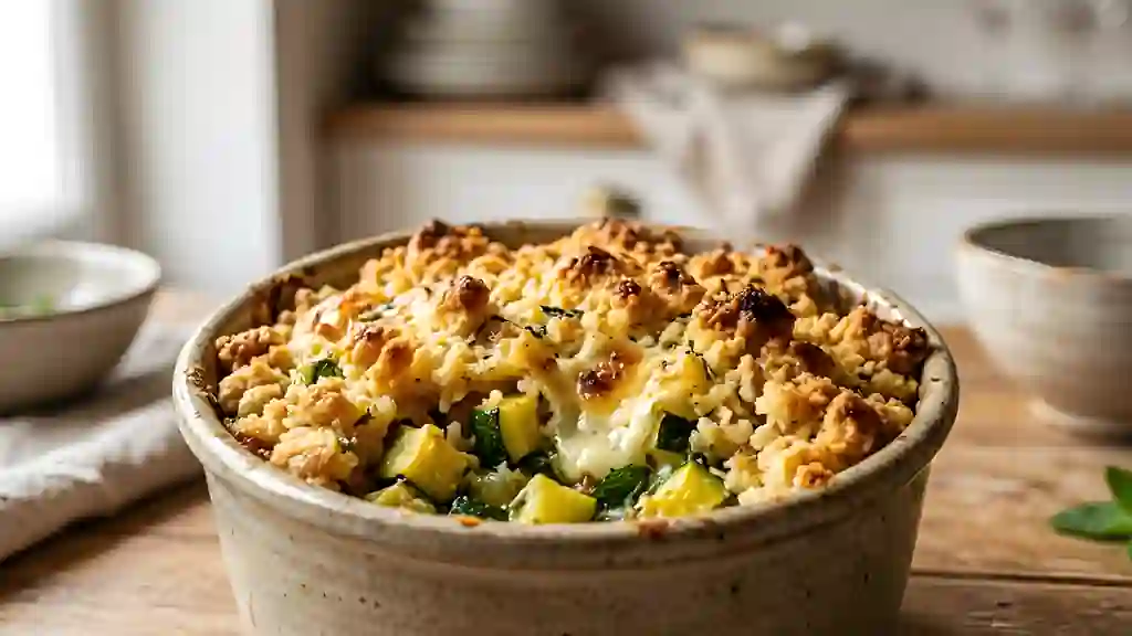 Crumble Courgette Chèvre et Menthe Fraîche - Photo de présentation