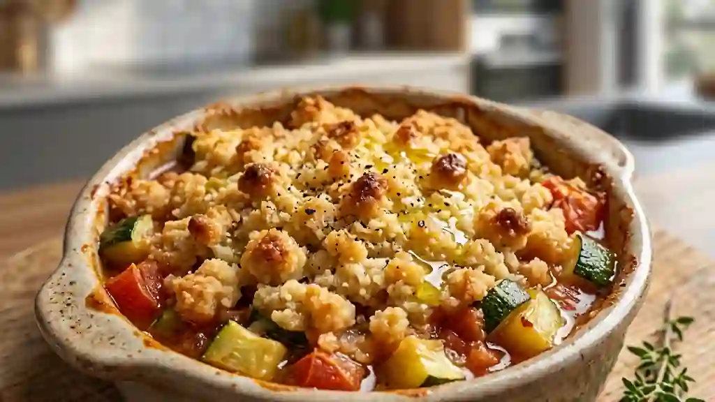 Crumble ensoleillé tomates et courgettes - Photo de présentation