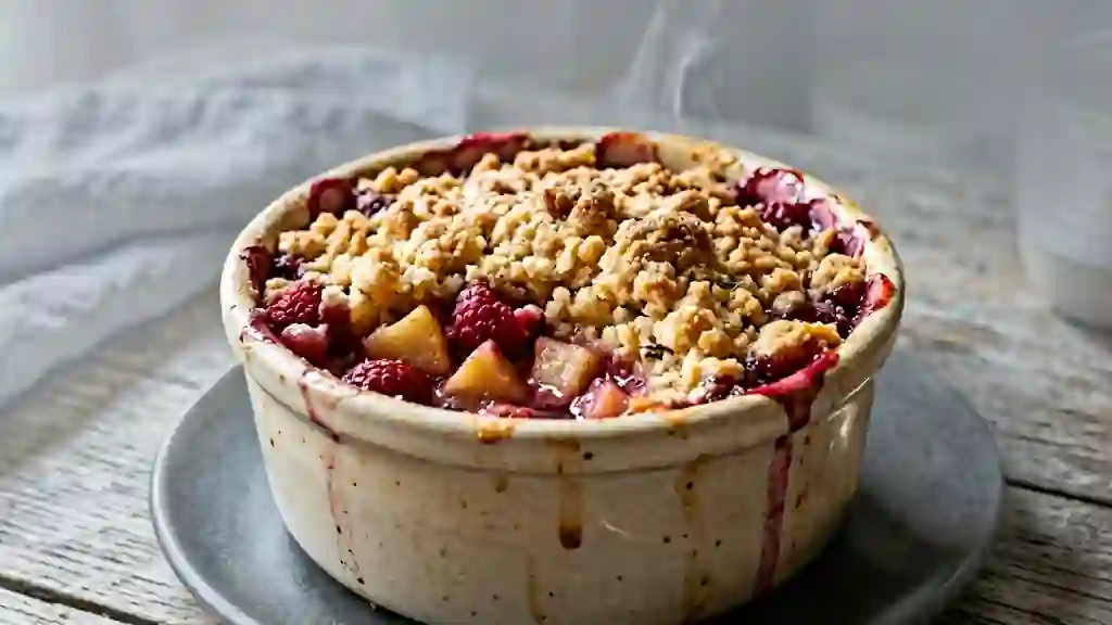 Crumble Croustillant Pomme et Framboise - Photo de présentation