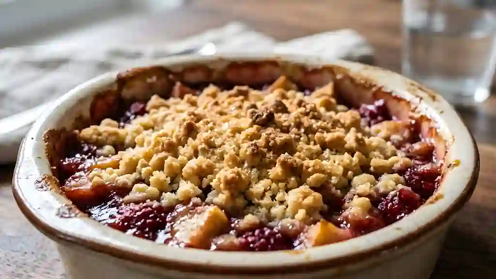Crumble Croustillant Pommes et Framboises - Photo de présentation
