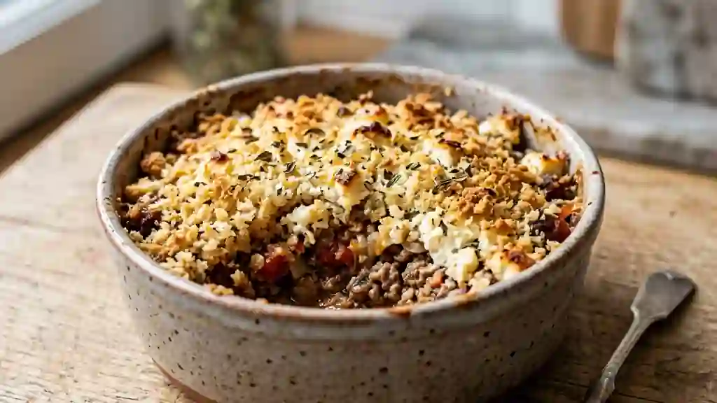 Crumble d'agneau croustillant à la feta - Photo de présentation