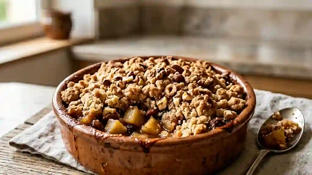 Crumble Pommes et Fruits Secs Extra-Croustillant - Photo de présentation