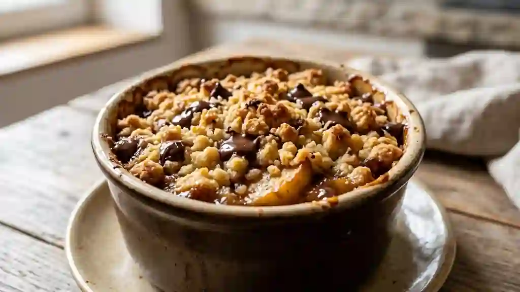 Crumble Pommes Cannelle et Chocolat Craquant - Photo de présentation