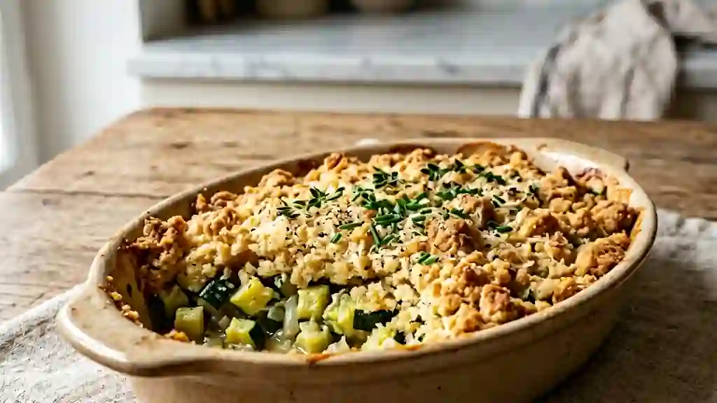 Crumble de courgettes au parmesan fondant - Photo de présentation