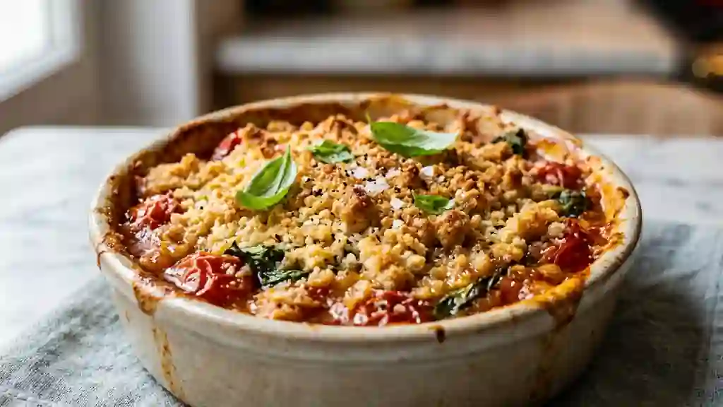 Crumble de tomates au parmesan craquant - Photo de présentation