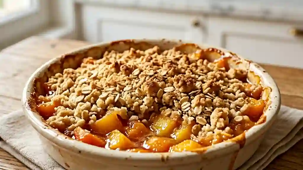 Crumble Pêche-Abricot au Croquant d'Avoine - Photo de présentation