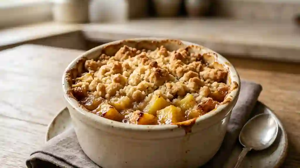 Crumble ananas et amandes croustillant - Photo de présentation