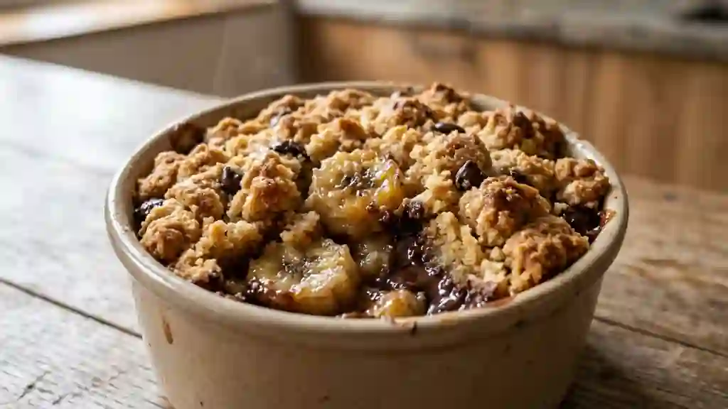 Crumble Banane Chocolat Croustillant - Photo de présentation