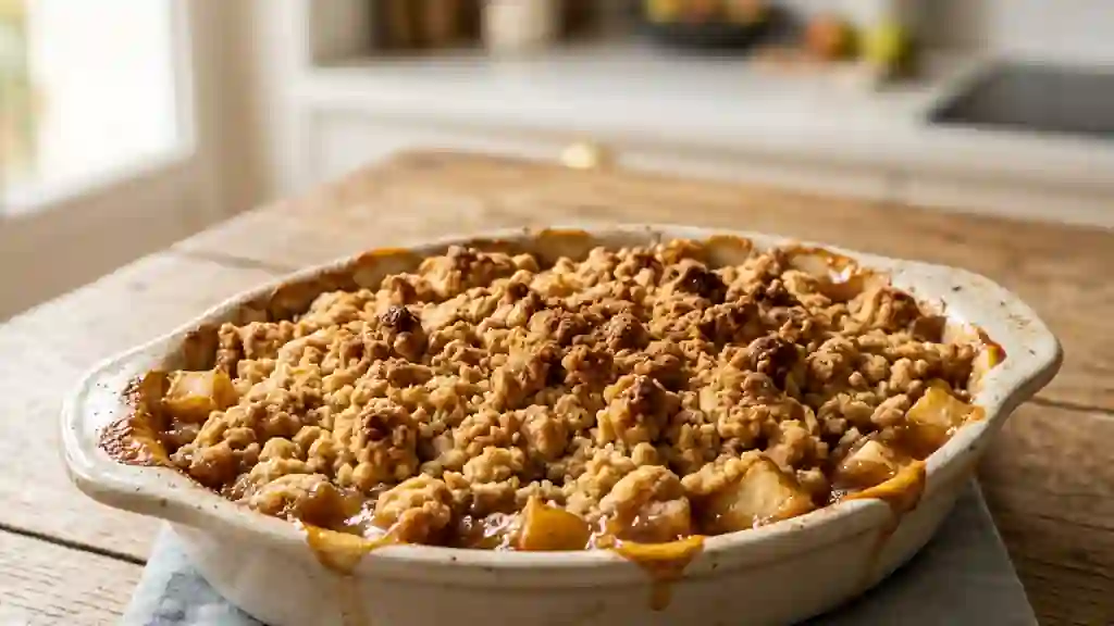 Crumble Fondant Pommes Poires à la Cannelle - Photo de présentation