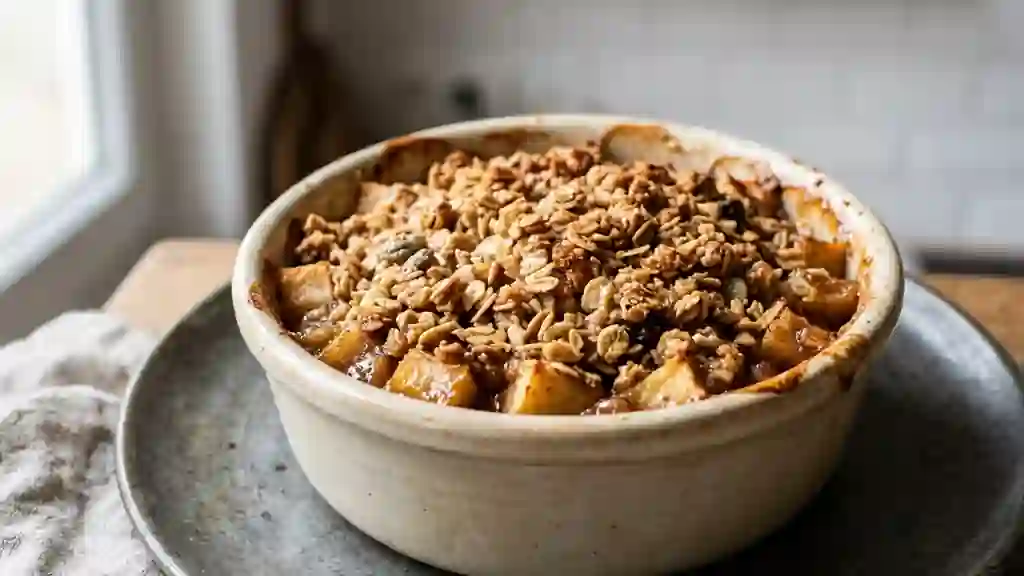 Crumble Pommes Cannelle et Muesli Croustillant - Photo de présentation