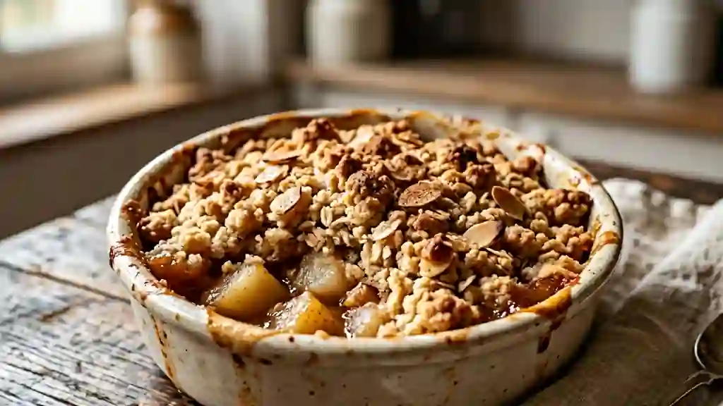 Crumble Poires Fondantes et Amandes - Photo de présentation