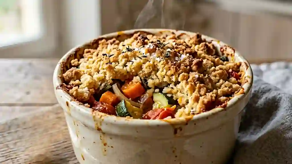 Crumble de légumes fondant au parmesan - Photo de présentation